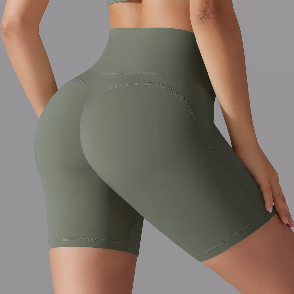 High waist Double-sided Yoga Shorts Fitness short